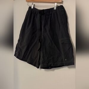 Columbia Mens Black Cargo Shorts Lrg
